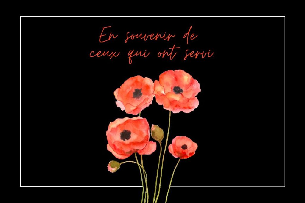 Le rouge coquelicot, symbole de mémoire et d'espoir.
