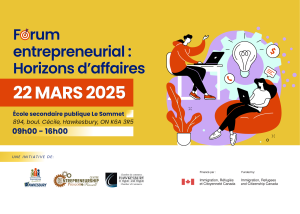 Participez au Forum Entrepreneurial Horizons d'affaires à Hawkesbury le 22 mars 2025 ! Un événement incontournable pour entrepreneurs, nouveaux arrivants et partenaires économiques, avec conférences, ateliers pratiques et opportunités de réseautage pour booster l'entrepreneuriat local à Prescott-Russell.